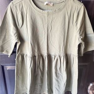 Zenana Outfitters Olive Green Top